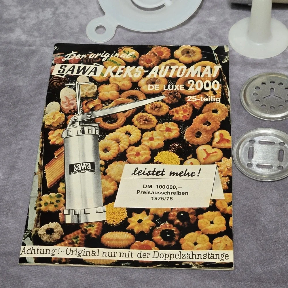 Sawa 2000 Deluxe Cookie Press & Biscuit Maker Made In Sweden Incomplete VTG
